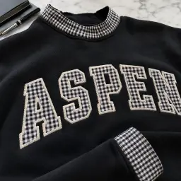 Hometown Varsity Mockneck — Your Town in Gingham Letters thumbnail 2