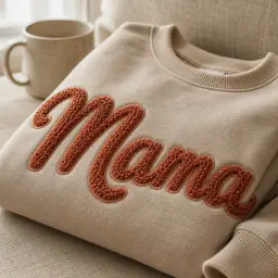 Mama Chenille Crewneck — Raised Script, Classic Sweatshirt thumbnail 1