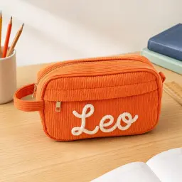 Corduroy Pencil Case — Their Name in Chunky Yarn, First Day Ready thumbnail 5