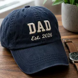 Custom Text Wash Cap — Two Lines, Any Words thumbnail 1