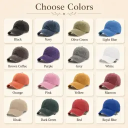 Custom Text Wash Cap — Two Lines, Any Words thumbnail 4