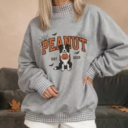 Pet Portrait Halloween Mockneck — Their Face, Their Name, the Year thumbnail 2