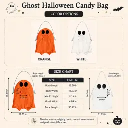 Ghost Treat Bag — Their Name in Chunky Yarn, Ready for the Door thumbnail 7