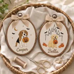 Baby Name Hoop — Their First Sign, Hand-Finished thumbnail 2
