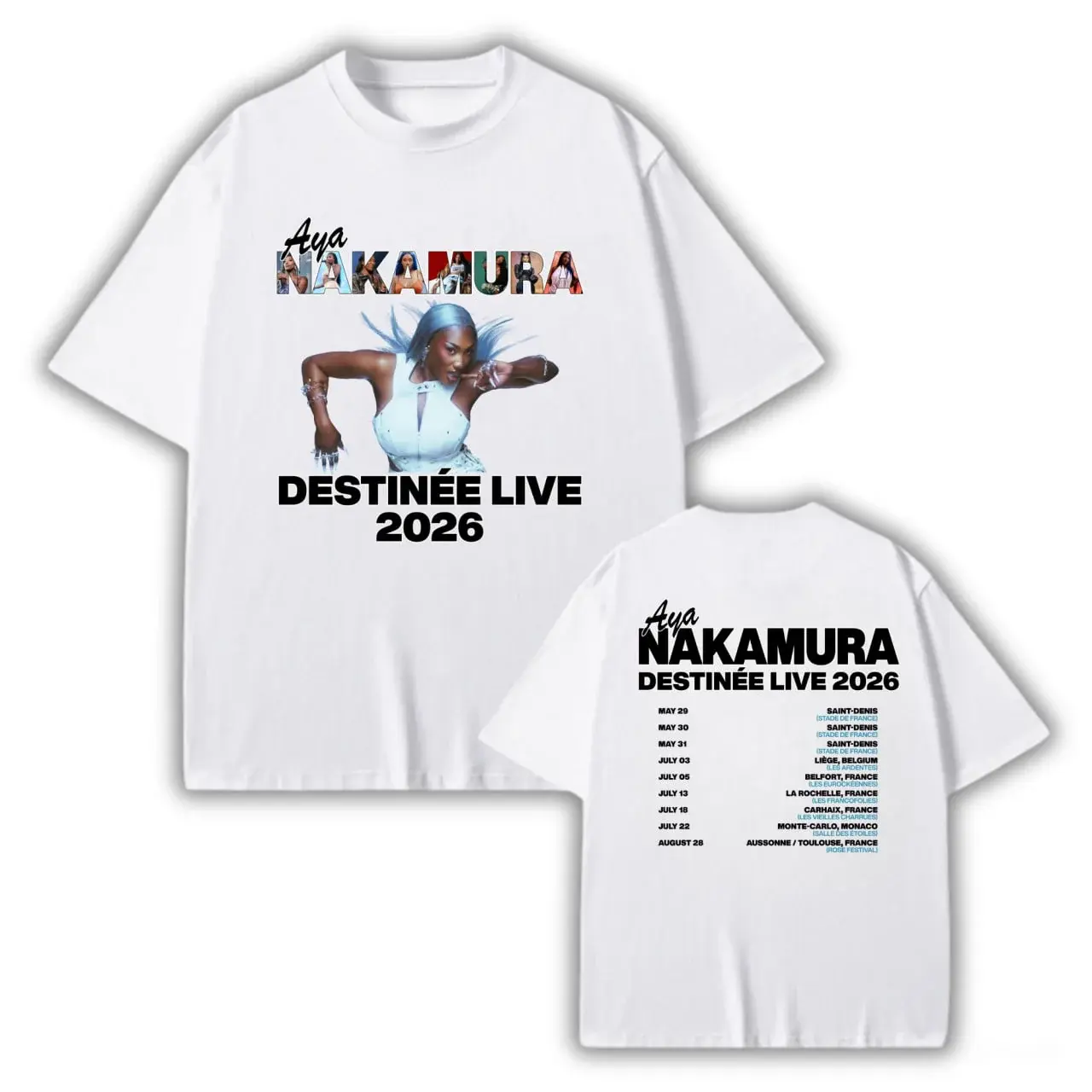 Aya Nakamura Destinee Live 2026 Tour T-Shirt