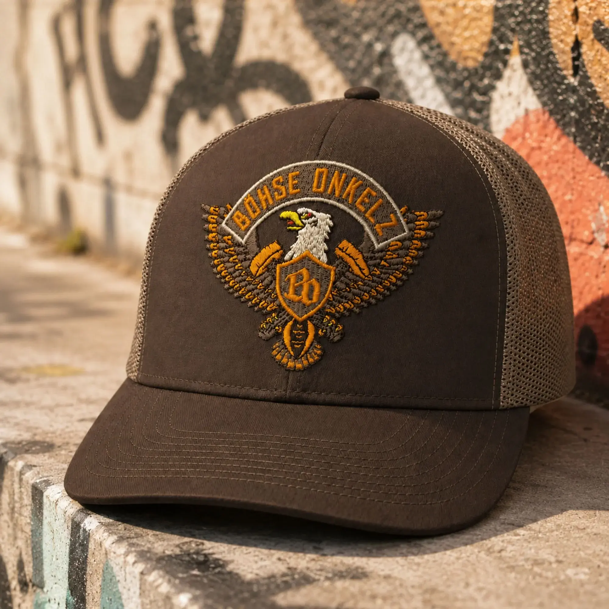 Böhse Onkelz Eagle Logo Brown Trucker Cap