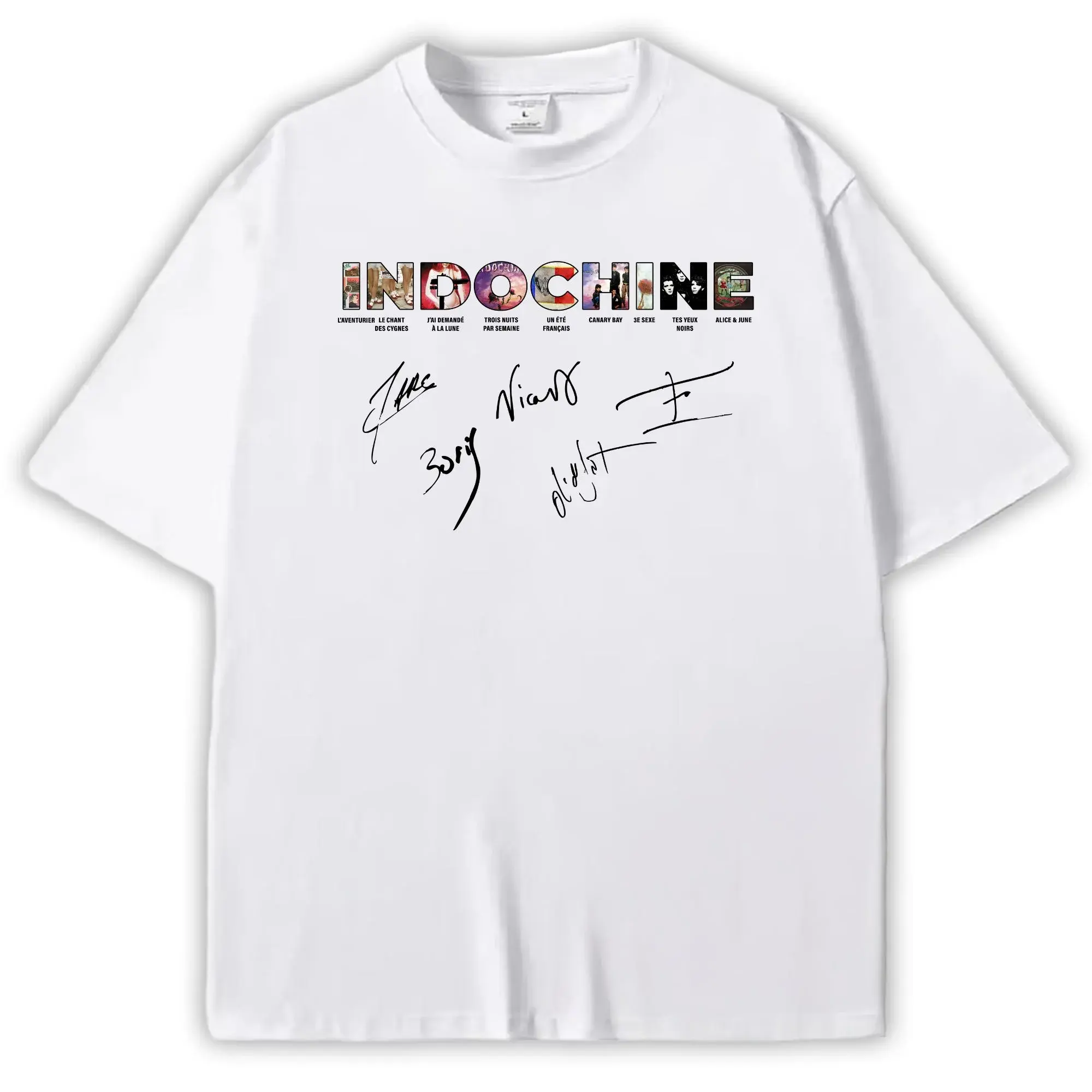 Indochine Autograph Style Graphic T-Shirt