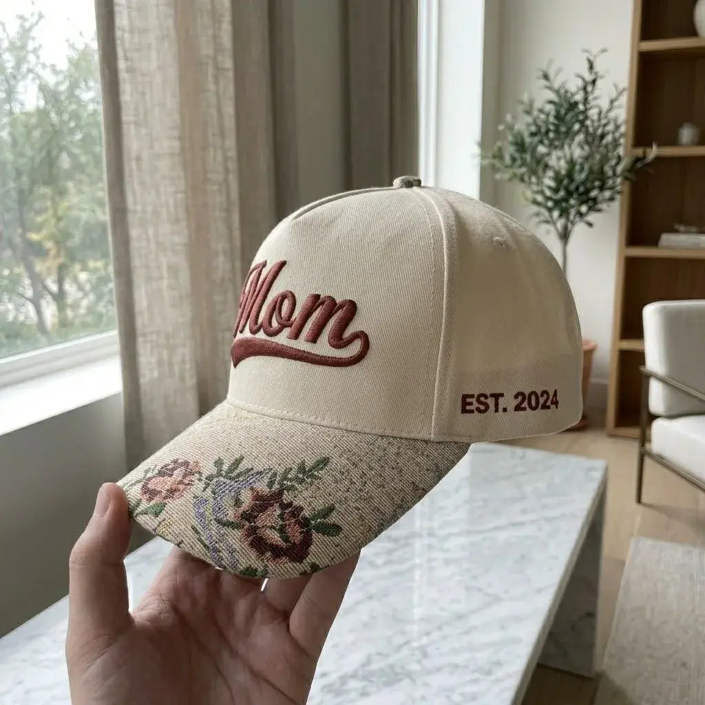 Tapestry Brim Cap — Mom, Est. the Year She Became One