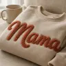 Mama Chenille Crewneck — Raised Script, Classic Sweatshirt