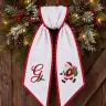 Christmas Wreath Sash — Santa, With Your Initial