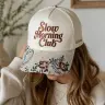 Slow Morning Club Cap — Tapestry Brim, Your Name on the Side