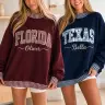 Home State Varsity Mockneck — Gingham Letters, Name Underneath